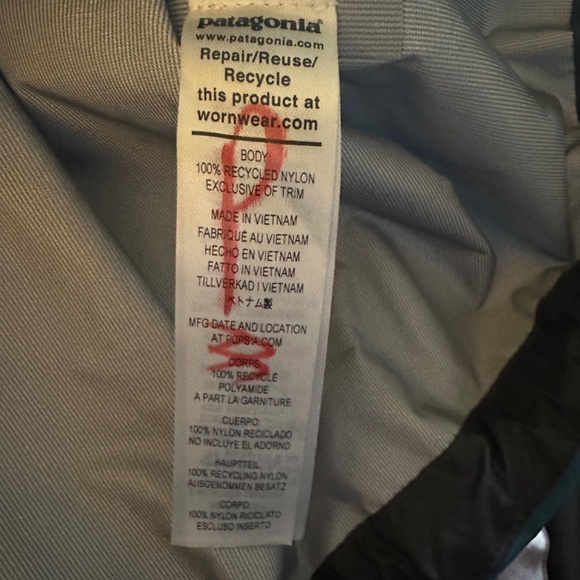 Patagonia Men's Torrentshell 3L Rain Jacket sz L 85240 Wavy Blue - Picture 8 of 9